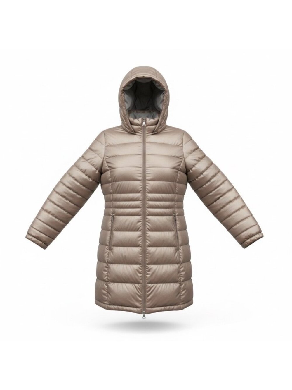 Andrew Marc Women Champagne Lightweight Packable Down Jacket Size XL